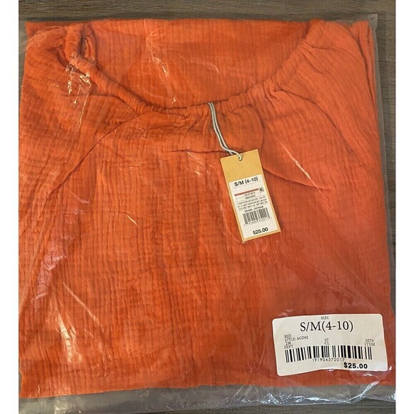 Kona Sol - Women's Midi Cover up Dress - red Orange SIZE S-M (4-10) - Picture 6 of 9